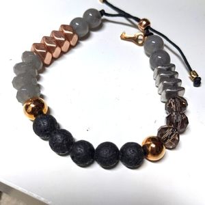 Stella & Dot/Keep collection rose gold beaded bracelet